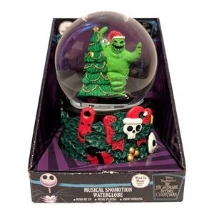 Disney Nightmare Before Christmas Oogie Boogie Musical Snow Globe Brand New Rare